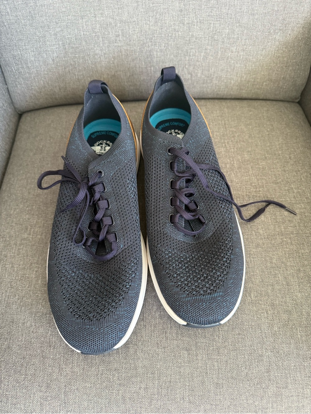 Dockers Men's Navy Knit Lightweight Lace-Up Sneakers